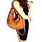 2-Way Laser-Cut Double Tassel Accent Expandable Hobo
