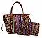 Native American Tribal Aztec Printed Canvas 3-in-1 Shopper