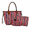 Native American Tribal Aztec Printed Canvas 3-in-1 Shopper