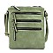Fashion Multi Zip Pocket Crossbody Bag