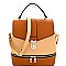 MA3016-LP Push-lock Color Block Convertible Backpack Satchel