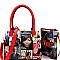Obama Hologram Magazine Print 2 in 1 Metal Frame Satchel SET
