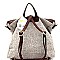 MC0021-LP Tweed Two-Tone Convertible Fashion Backpack