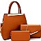 Asymmetrical Hardware Accent 3 in 1 Satchel Value SET  MC0033W-LP