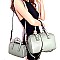 MC0036-LP Unique Linked Strap Accent 2 in 1 Twin Satchel SET