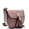 MJ0018-LP Soft Touch Flap Cross-body Messenger