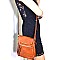 ML2107-LP Woven Detail Multi Pocket Fold-Over Cross Body