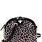 Bee Charm Faux-Fur Leopard Dome Shoulder Bag MH-MO7266