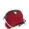 Bee Charm Faux-Fur Leopard Dome Shoulder Bag MH-MO7266