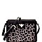 Bee Charm Faux-Fur Leopard Structured Shoulder Bag MH-MO7267