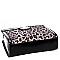 Bee Charm Faux-Fur Leopard Structured Shoulder Bag MH-MO7267