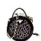 Bee Charm Faux-Fur Leopard Round Shoulder Bag  MH-MO7268
