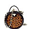 Bee Charm Faux-Fur Leopard Round Shoulder Bag  MH-MO7268