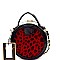 Bee Charm Faux-Fur Leopard Round Shoulder Bag  MH-MO7268