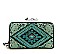 Montana West Turquoise Stone Aztec Embroidery Wallet