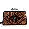 Montana West Turquoise Stone Aztec Embroidery Wallet