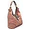 MY6031-LP Chain Flip-Lock Accent Bamboo Detail Strap Hobo