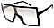 Pack of 12 Square Oversize Clear Lens Optical Glasses
