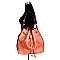 Flower Print Embossed Laser-cut Bag In Bag Drawstring Hobo