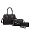 Fashion Top Handle 3-in-1 Satchel-Crossbody Set