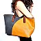 NG6425-LP Stitch Detail Color Block 2 in 1 Tote