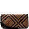 Fancy Checker Plaid Pattern Colored Zipper Wristlet