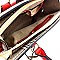 Bow Accent Plaid Pattern BOUTIQUE Satchel Wallet SET