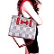 Bow Accent Plaid Pattern BOUTIQUE Satchel Wallet SET