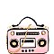 NOV006-LP Vintage Boombox Theme Novelty Bag