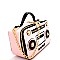 NOV006-LP Vintage Boombox Theme Novelty Bag