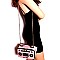 NOV006-LP Vintage Boombox Theme Novelty Bag