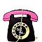 NOV020-LP Unique Color Block Vintage Phone Figure Novelty