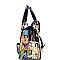 Magazine OBAMA Print Hardware Accent Mini Satchel RZ-OA2664