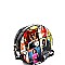 Magazine Print Patent Round Cross Body  OA2701-LP