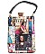 Collage Magazine Cover Handbag with Detachable Strap