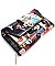 Zip Around Magazine Cover Collage Cross Body Clutch Wallet