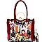 OBAMA PURSE Kiss-Lock Satchel 3 in 1 Tote Wallet SET