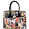 Obama handbag - Padlock Accent Magazine Print Large Satchel MH-OB6991