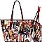 OBAMA Magazine Print 2 in 1 Twin Tote SET MH-OB6995