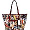 OBAMA Magazine Print 2 in 1 Twin Tote SET MH-OB6995