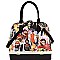 Michelle Obama Magazine Print Bottom Compartment Satchel  MH-OB7067