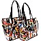 obama handbags Bow Accent Magazine Print 2 in 1