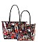 2 IN 1 MICHELLE OBAMA TOTE HANDBAGS SET