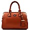 Saffiano Faux-leather Boston Satchel