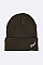 Trendy OOPS Patch Cuff Rib Beanie LA-MKH35130