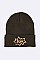 Trendy POW Sequins Patch Iconic Beanie LA-MKH3516P