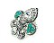 OR0203 ASTQS Turqouise Fleur De Lis Ring