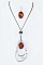 DROP & HOOPS CRYSTAL PENDANT NECKLACE SET
