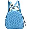 OS6646-LP Chevron Quilted Antique Gold 2 Way Dome Backpack Satchel