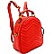 OS6646-LP Chevron Quilted Antique Gold 2 Way Dome Backpack Satchel